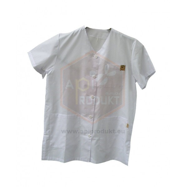 Košeľa dámska s krátkym rukávom, biela - veľkosť 2XL