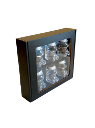 Dekoran papierov balenie na 6 sklenench pohrov MACKO5 - ierne - 2