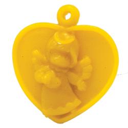 Vianon ozdoba srdieko s anjelikom